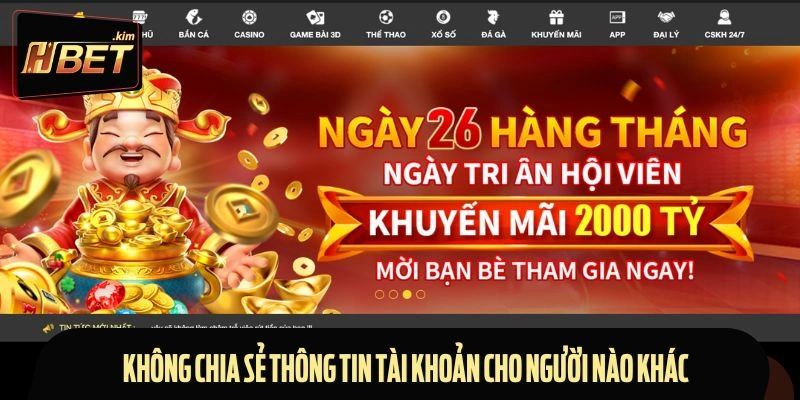 Giữ an toàn thông tin tài khoản cược của bạn